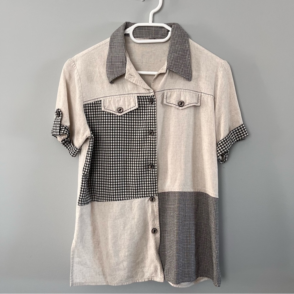 Linen Patterned Top